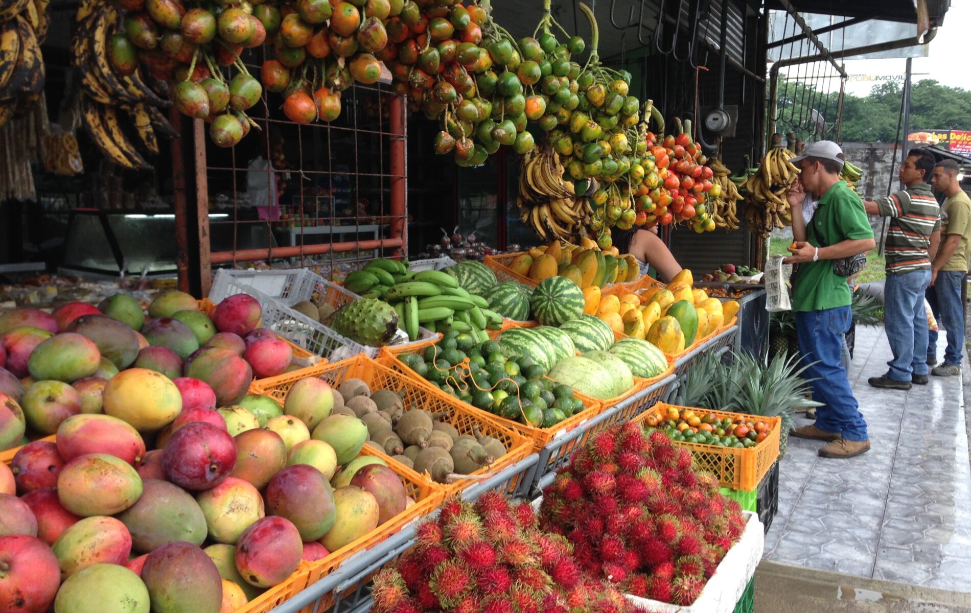 people buying fruits in costa rica