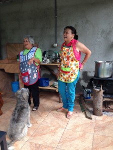 two costa rican women laughing